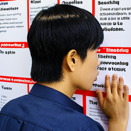 ** A person looking thoughtfully at a flowchart or Ishikawa diagram filled with Vietnamese words, brainstorming solutions to a problem. The setting is a modern, bright co-working space in Ho Chi Minh City. Focus on the individual's determined expression.

**